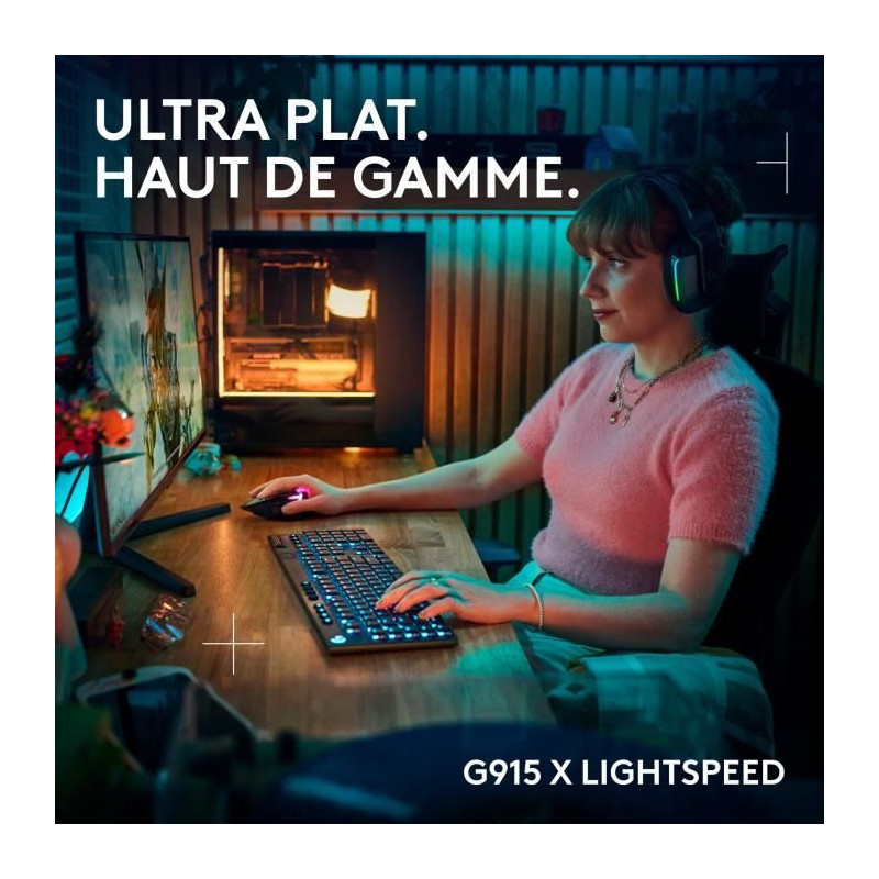 Gaming keyboard - wireless - Logitech G - G915 TKL X - Linear switch -