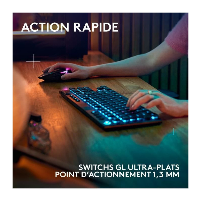 Gaming keyboard - wireless - Logitech G - G915 TKL X - Tactile switch