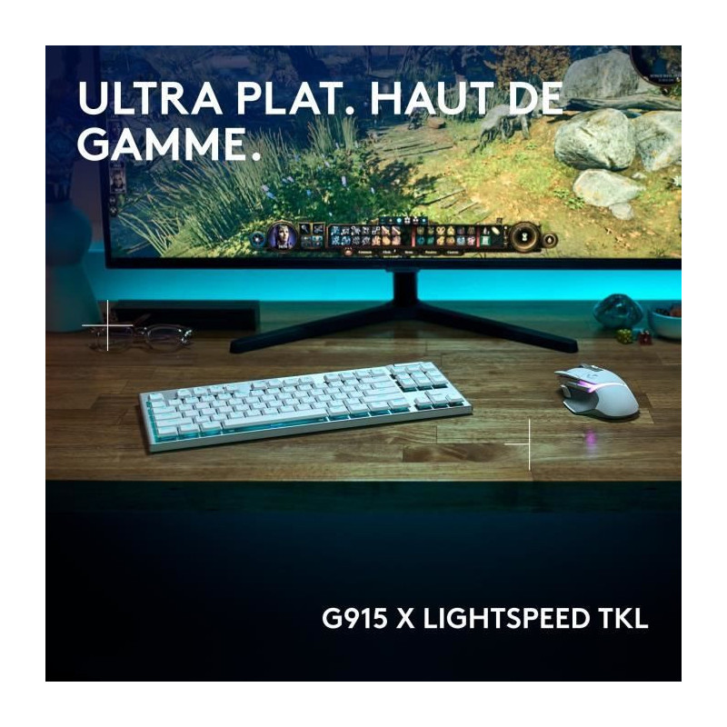 Gaming keyboard - wireless - Logitech G - G915 TKL X - Tactile switch