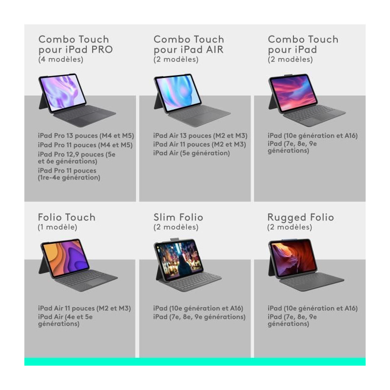 Tablet Accessories Logitech Combo Touch Keyboard Case for iPad Pro 11-