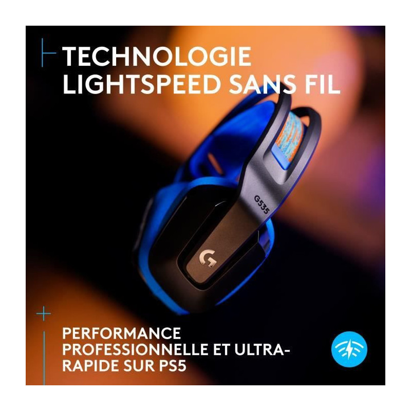 Gaming Headset - Wireless - LOGITECH G - G535 LIGHTSPEED - PC & PS5 -