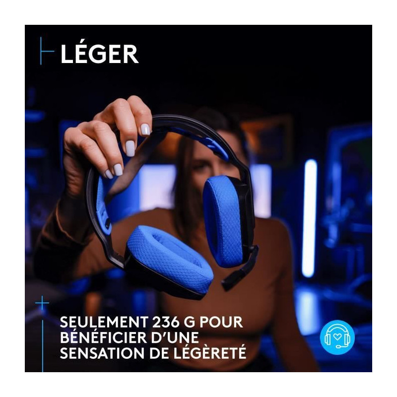 Gaming Headset - Wireless - LOGITECH G - G535 LIGHTSPEED - PC & PS5 -