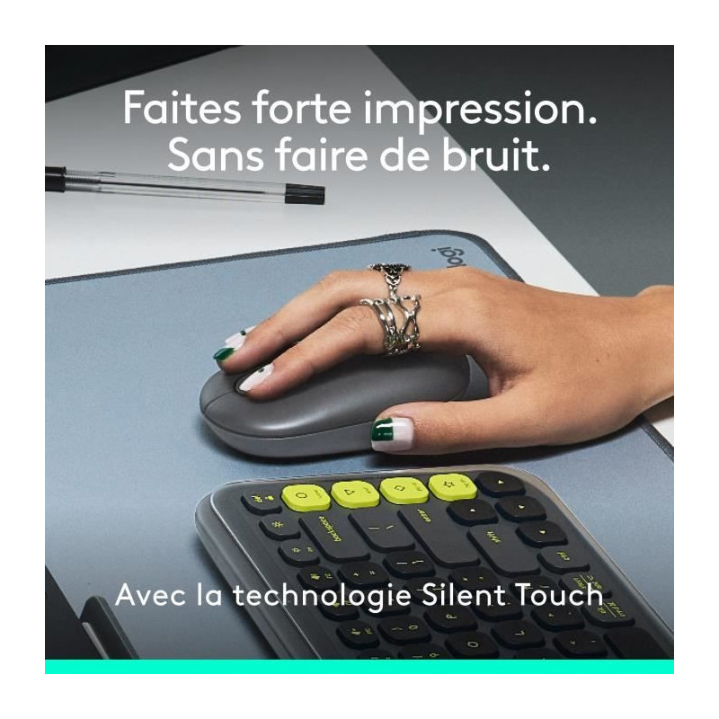 Mouse - Wireless - Logitech - Pop Mouse - Graphite