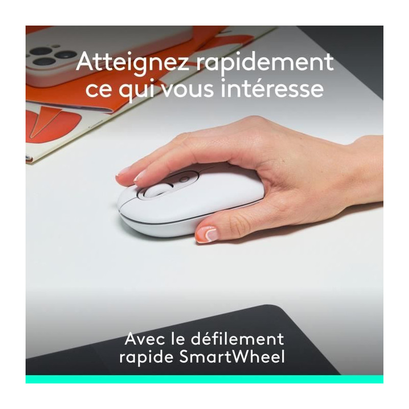 Mouse - Wireless - Logitech - Pop Mouse - Off-white