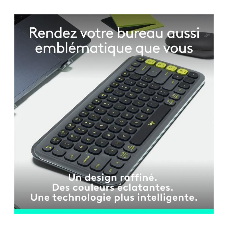 Keyboard - Wireless - Logitech - Pop Icon Keys - AZERTY - Graphite