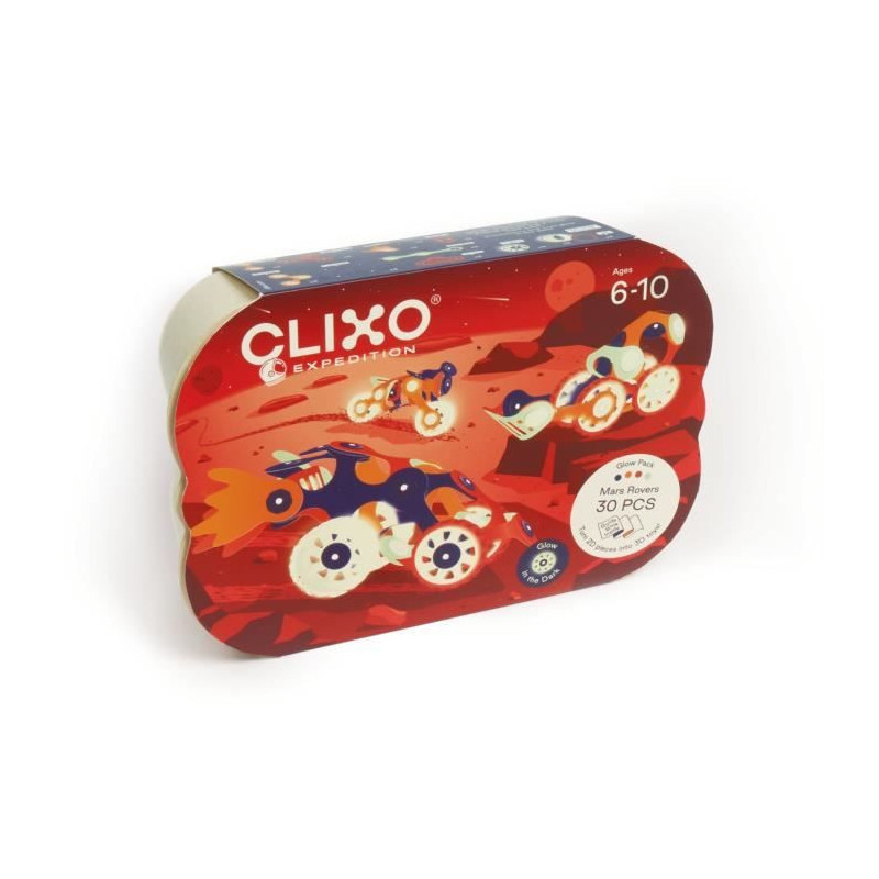 Magnetic Construction Set - GIPSY TOYS - MARS ROVERS - 30 pieces - Glo