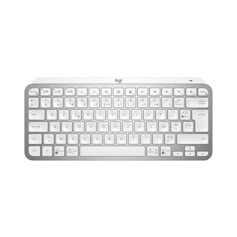 Logitech Wireless Keyboard - MX Keys Mini - PALE GRAY - Compact, Bluet