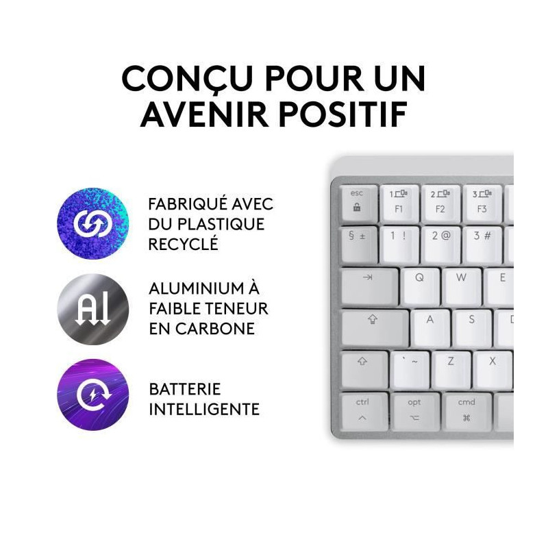Logitech Wireless Keyboard - MX Keys Mini - MAC - Compact, Bluetooth,