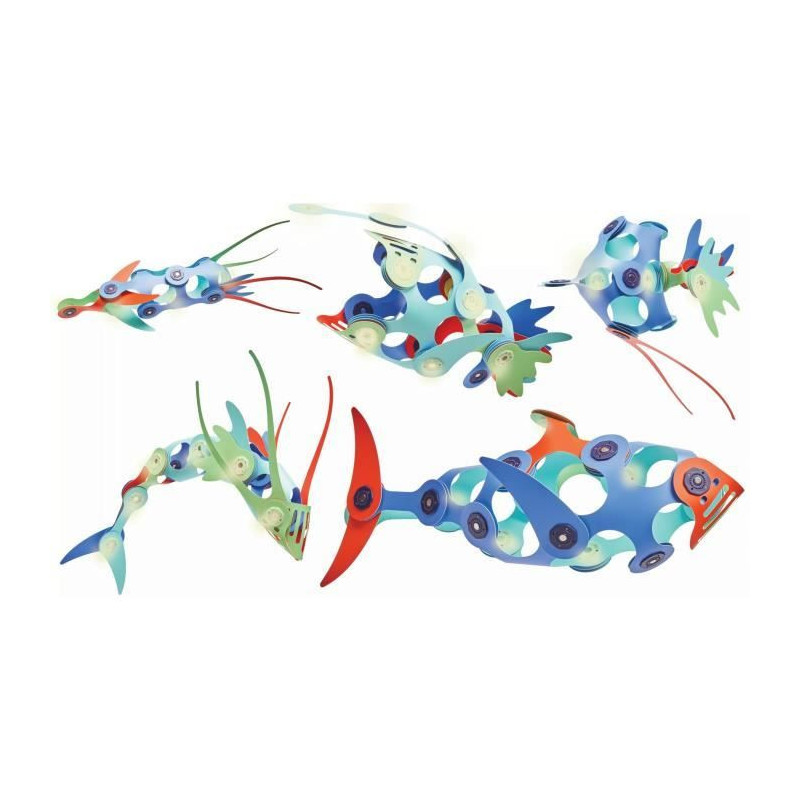 Magnetic Construction Toy - GIPSY TOYS - OCEAN CREATURES - 24 pieces -