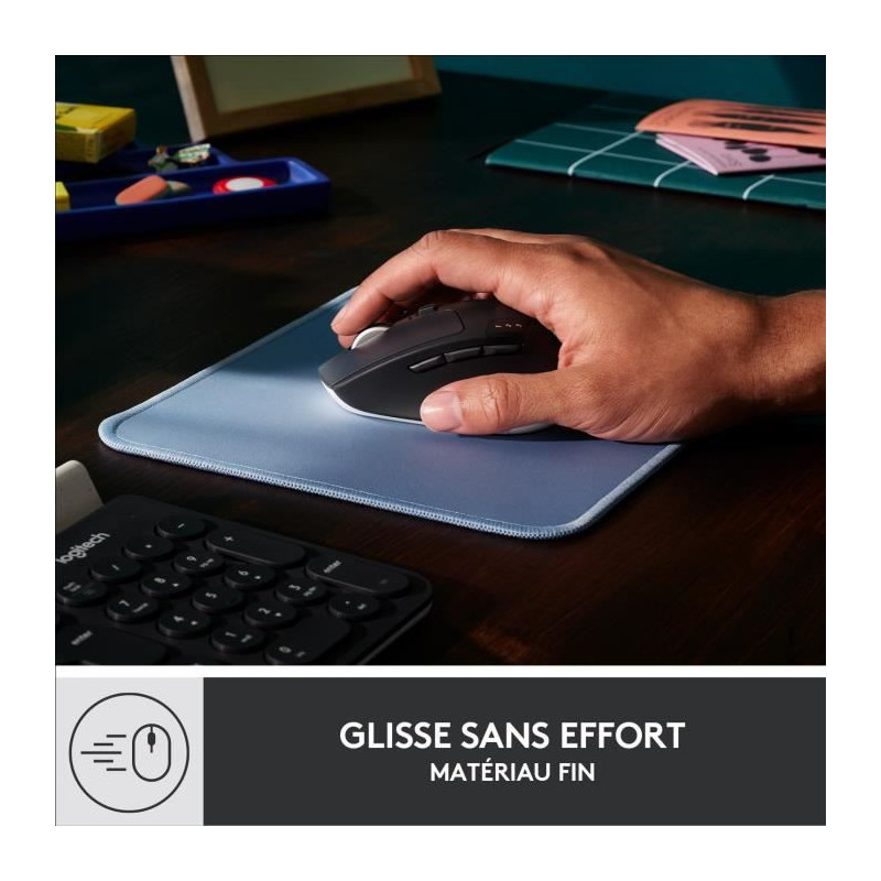 Durable Mouse Pad - Logitech - Studio Series - Easy Glide - Blue Gray