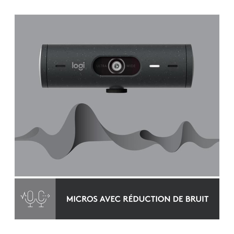 Logitech - Brio 500 HD webcam with Auto Expo - Graphite