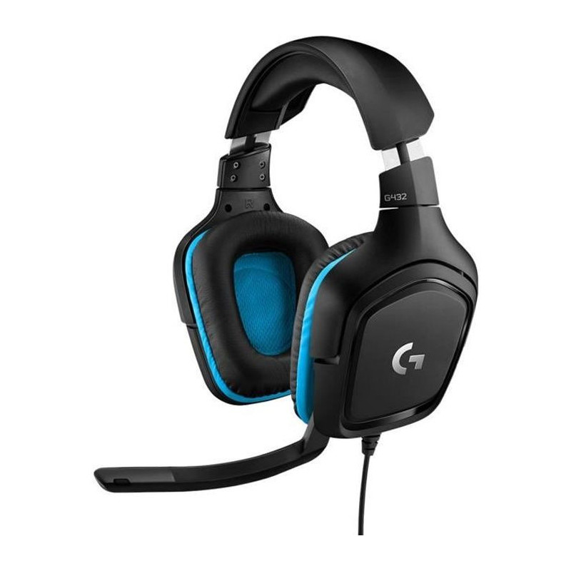 LOGITECH G432 Wired Gaming Headset with 7.1 surround sound