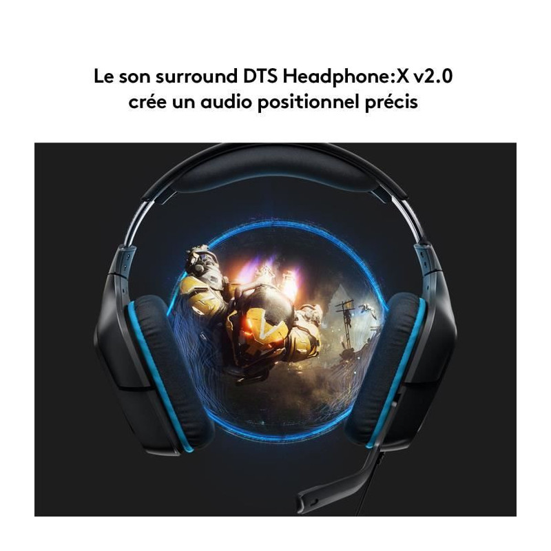 LOGITECH G432 Wired Gaming Headset with 7.1 surround sound