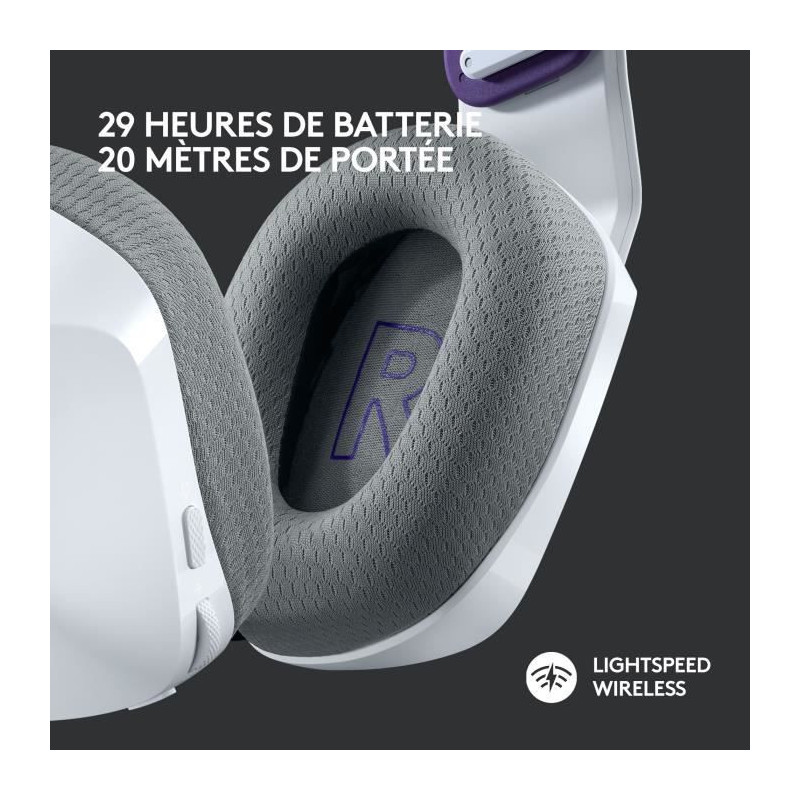 Gaming Headphones - Wireless - LOGITECH G - G733 LIGHTSPEED - White