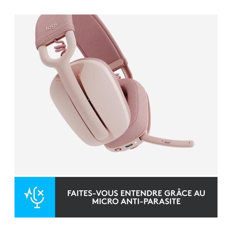 Logitech - Lightweight Wireless Listening Helmet with background micro