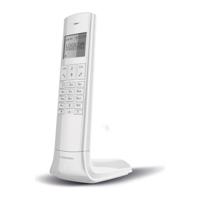 Logicom Luxia 150 Solo Cordless Telephone Answering Machine White Gray