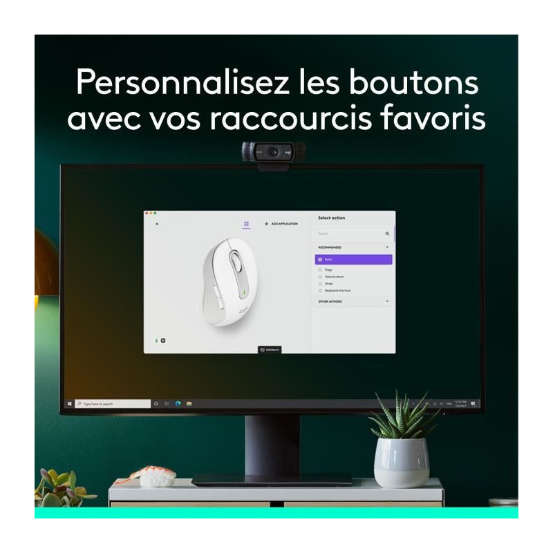 Logitech Signature M650 Wireless Mouse - Silent, Bluetooth, Programmab