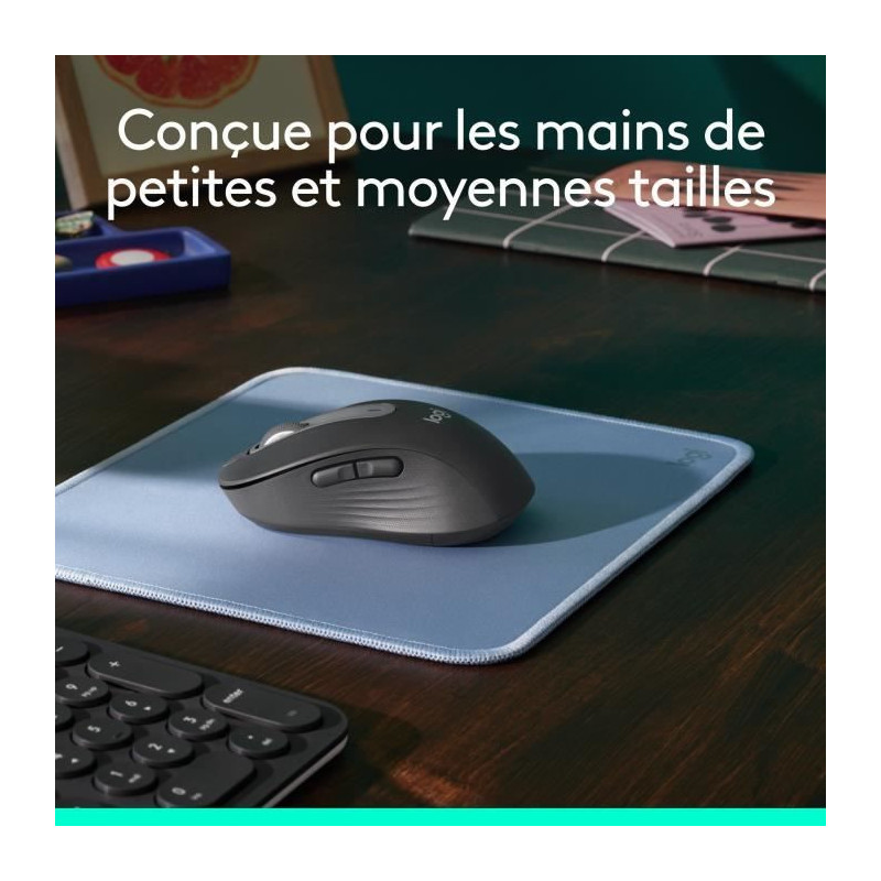 Logitech Signature M650 Wireless Mouse - Silent, Bluetooth, Programmab