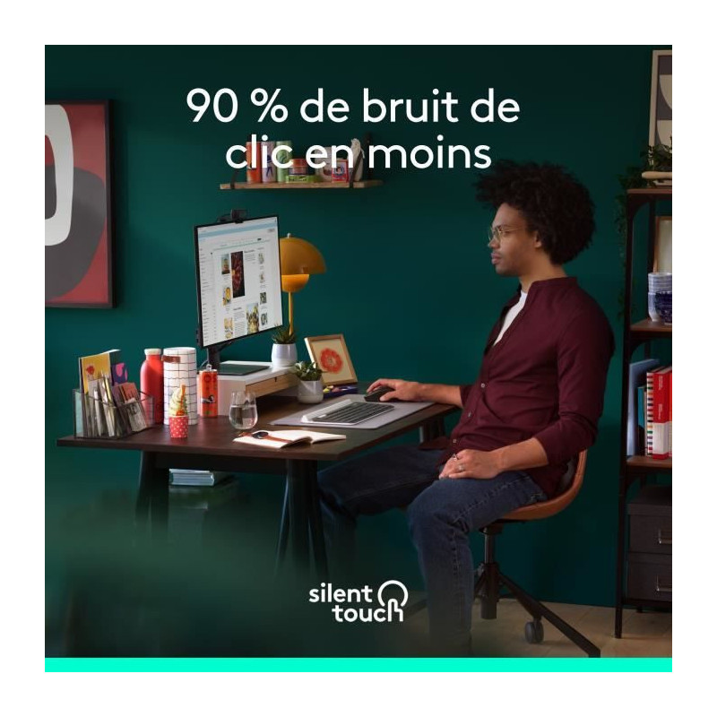 Logitech Signature M650 Wireless Mouse - Silent, Bluetooth, Programmab