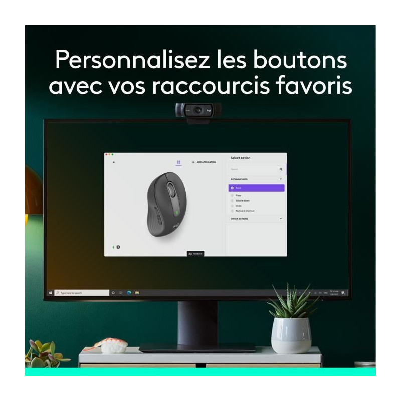 Logitech Signature M650 Wireless Mouse - Silent, Bluetooth, Programmab