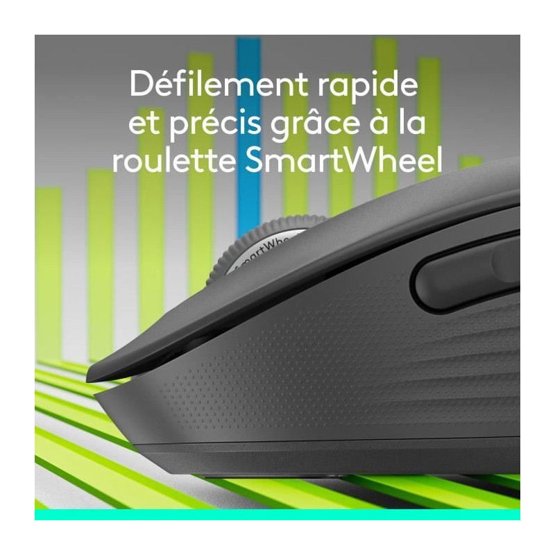 Logitech Signature M650 L Wireless Mouse - Quiet Large Size, Bluetooth