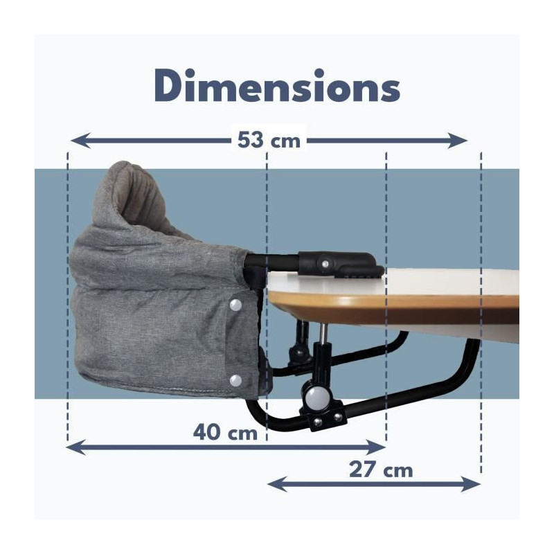 BAMBISOL booster table seat - Comfort backrest - Removable and machine