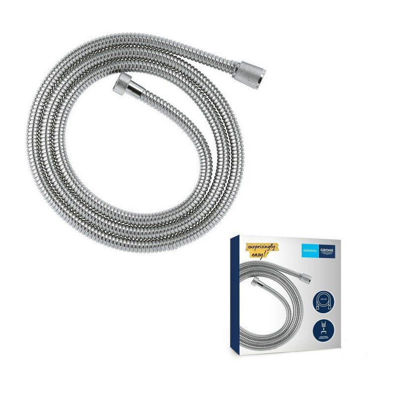 Shower hose - GROHE - VitalioFlex Metal - 2 m - Chrome - Kink-resistan