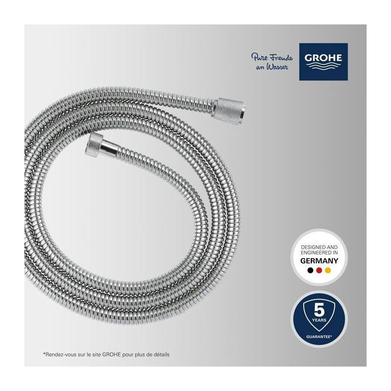 Shower hose - GROHE - VitalioFlex Metal - 2 m - Chrome - Kink-resistan