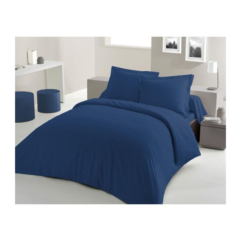 LOVELY HOME DUVET SET - 220x240 cm - 100% COTTON - BLUE