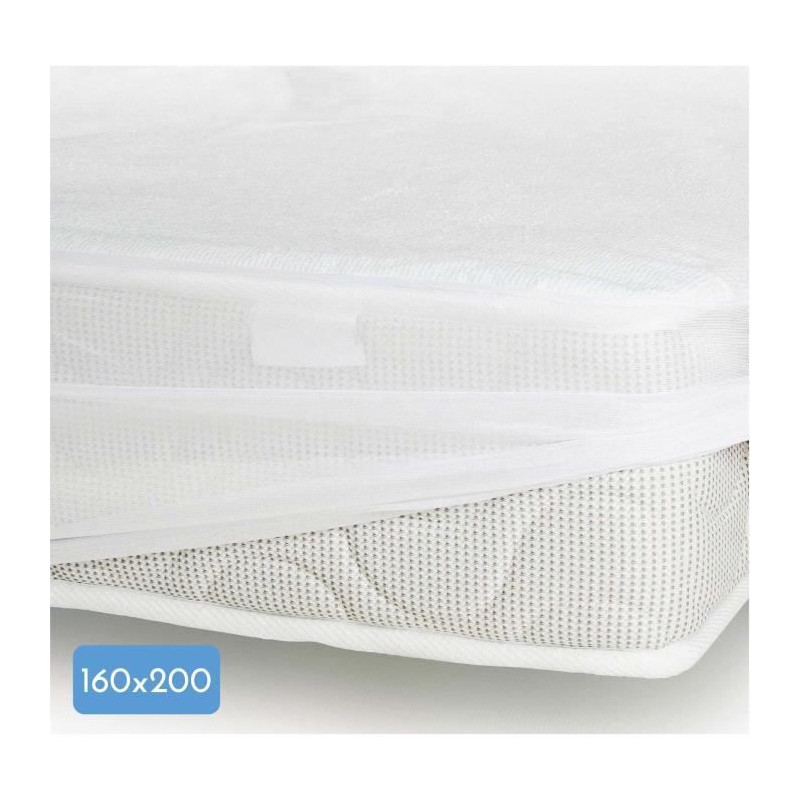 Mattress protector - 160 x 200 cm x 25 xm - 100% Cotton - 170 G/M2 - L