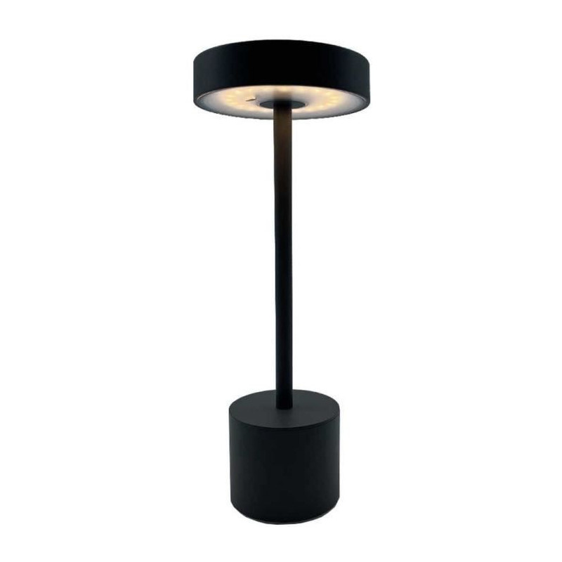 Wireless table lamp - LUMISKY - ROBY - Touch in aluminum - Dark gray -