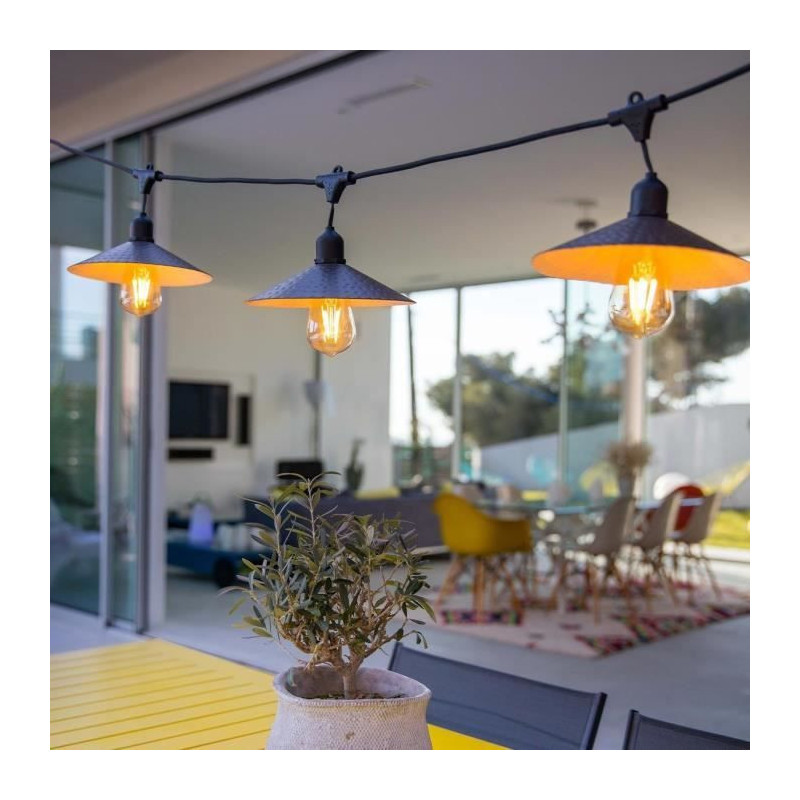 Outdoor solar light garland - LUMISKY - VINTY LIGHT SOLAR - 6 m - 10 f