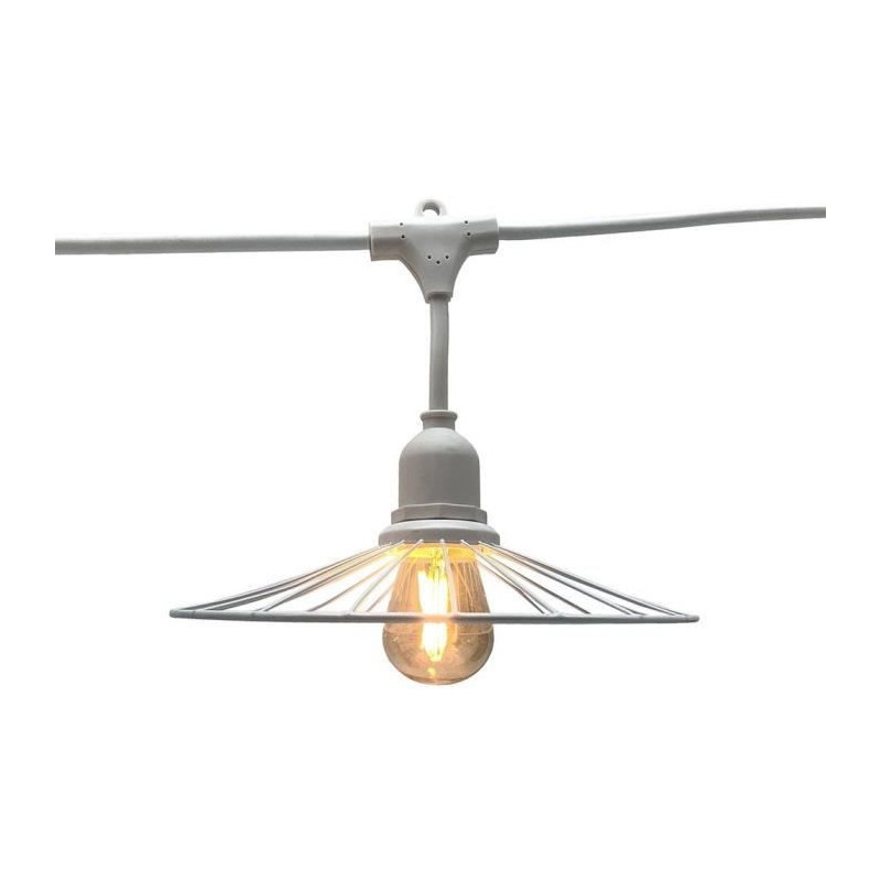 Outdoor light garland - LUMISKY - CHIC WHITE LIGHT - 6 m - 10 filament