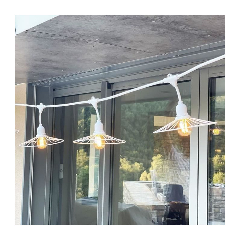Outdoor light garland - LUMISKY - CHIC WHITE LIGHT - 6 m - 10 filament