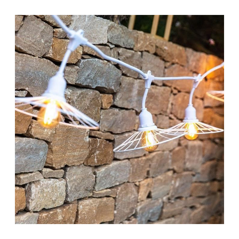 Outdoor light garland - LUMISKY - CHIC WHITE LIGHT - 6 m - 10 filament