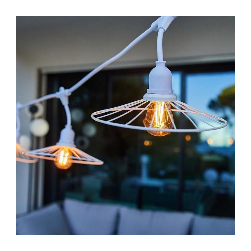 Outdoor light garland - LUMISKY - CHIC WHITE LIGHT - 6 m - 10 filament