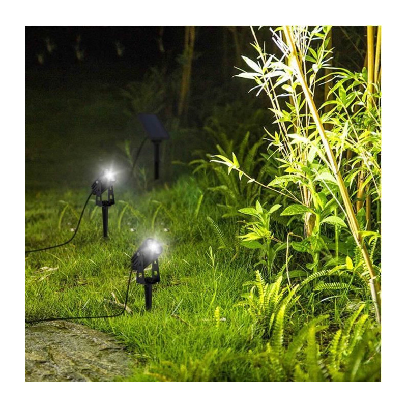Double 2 in 1 solar spotlights to stick or fix - LUMISKY - ROUNDY - H2