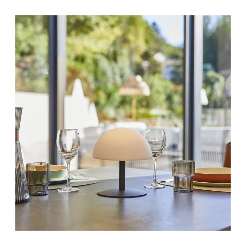 Cordless table lamp - LUMISKY - NEPTUNE ROCK - H20 cm - Steel base - G