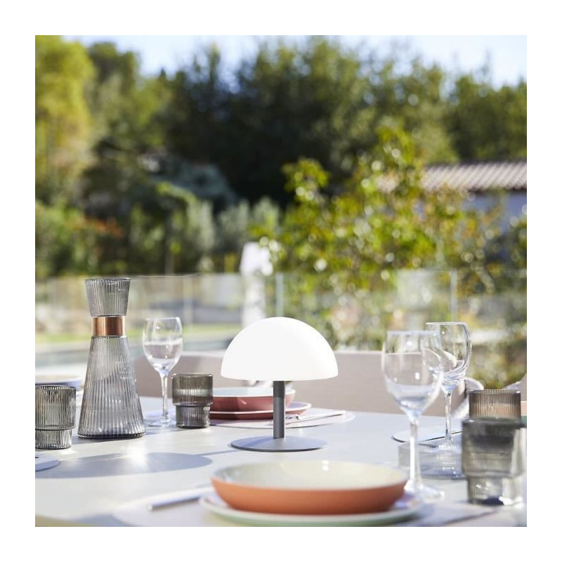 Cordless table lamp - LUMISKY - NEPTUNE ROCK - H20 cm - Steel base - G