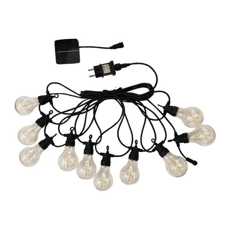 Outdoor light garland - LUMISKY - PARTY CLEAR HYBRID - 7.50 m - Solar
