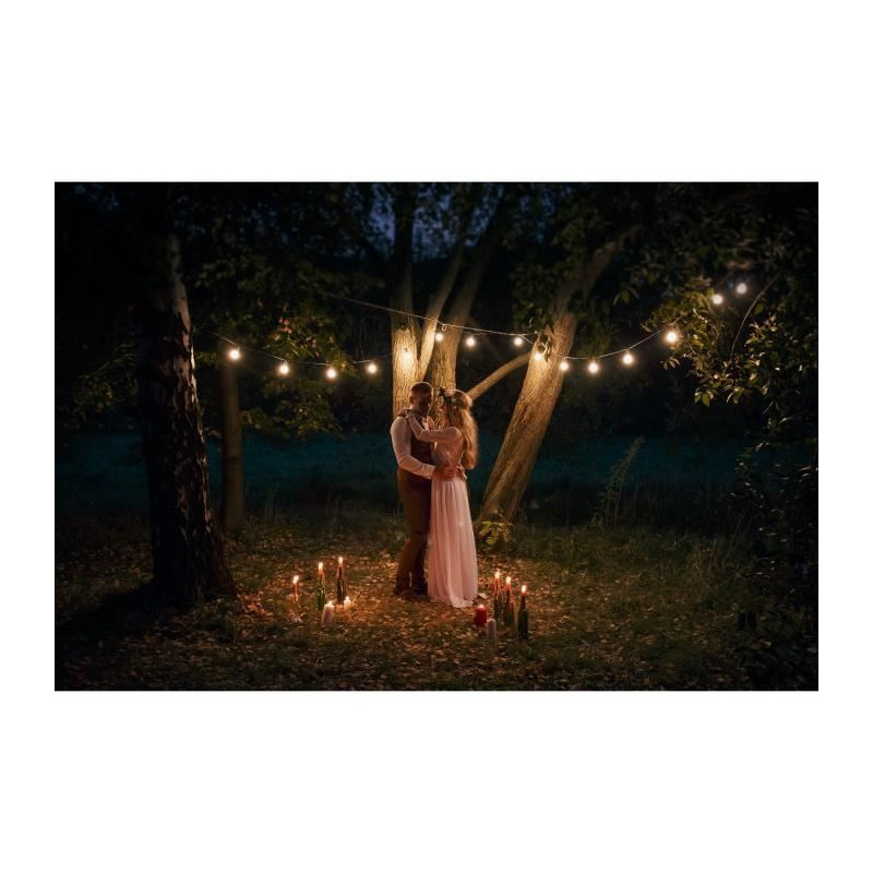 LINK ME LIGHT Connectable light garland - 10 bulbs - E27 socket - warm