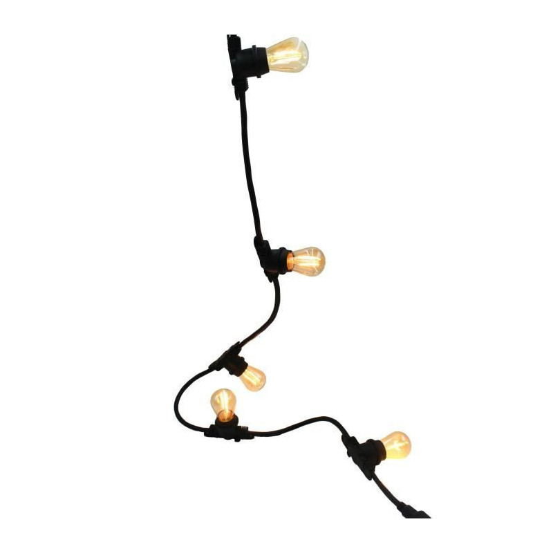 LINK ME LIGHT Connectable light garland - 10 bulbs - E27 socket - warm