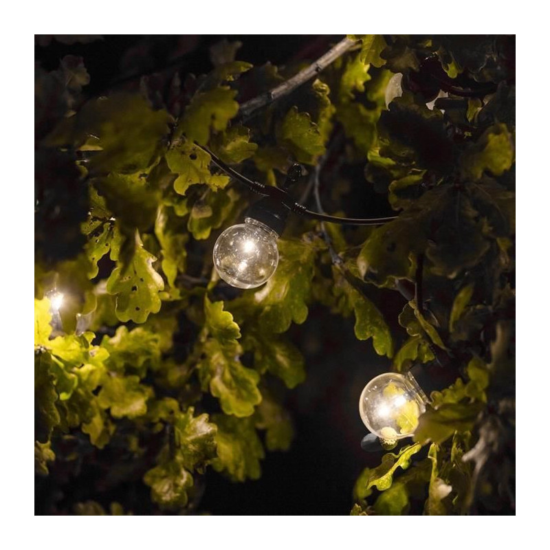 LUMIJARDIN Garland 20 LED bulbs - Warm white - Party clearable