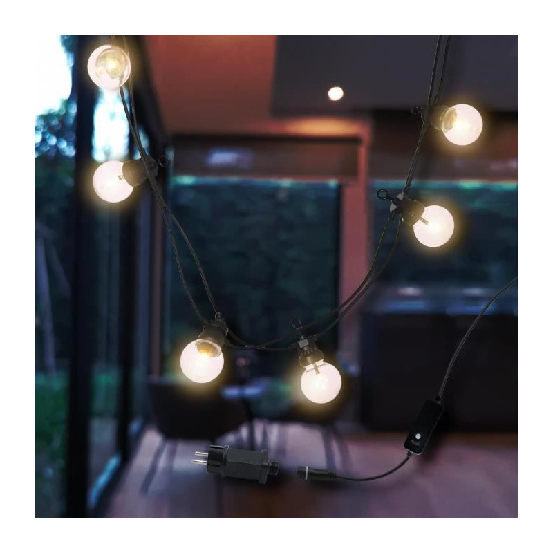 LUMIJARDIN Garland 20 LED bulbs - Warm white - Party clearable