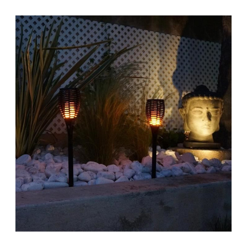 LUMI GARDEN Set of 2 Maity Sun mini solar torches - Flame effect - LED