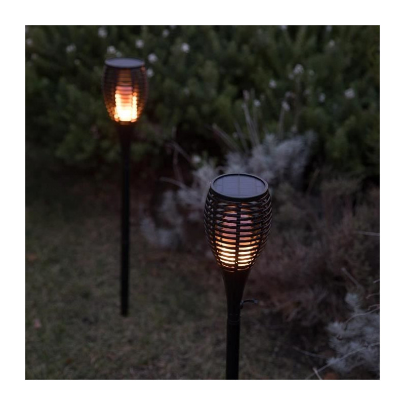 LUMI GARDEN Set of 2 Maity Sun mini solar torches - Flame effect - LED