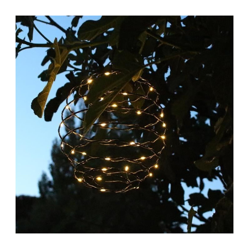 Solar suspension - LUMISKY - ORION - H37 cm - Micro spiral - Warm whit