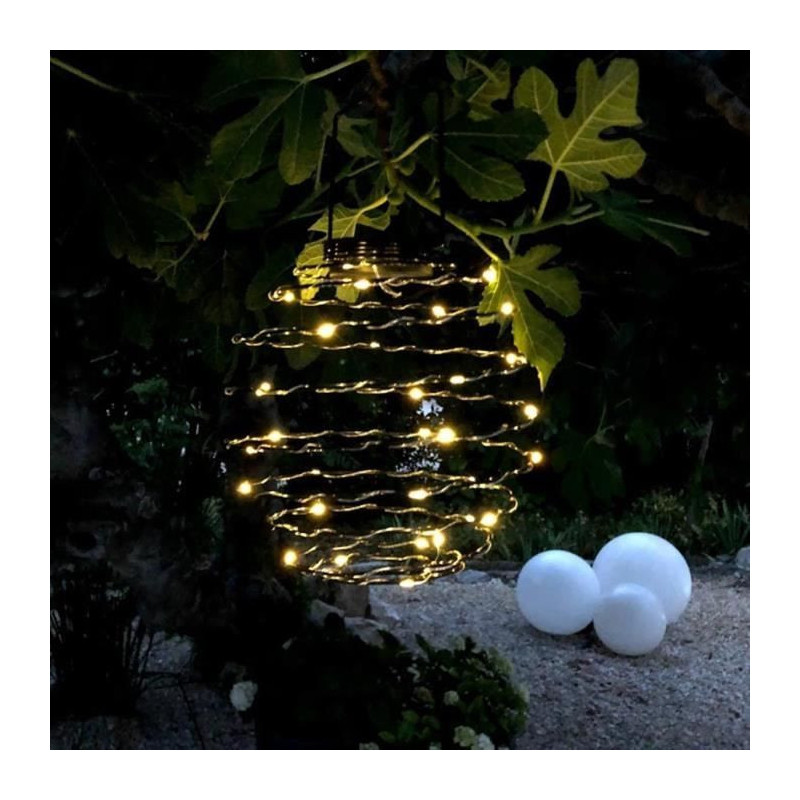 Solar suspension - LUMISKY - ORION - H37 cm - Micro spiral - Warm whit