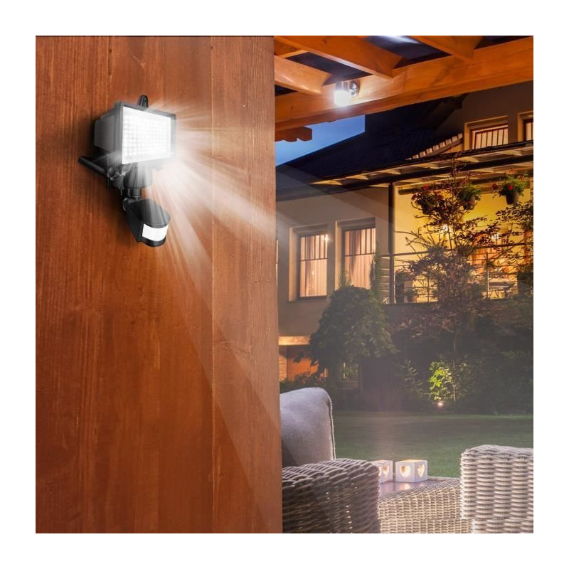 LUMI JARDIN Cooper Black solar floodlight - H 22 cm - Black