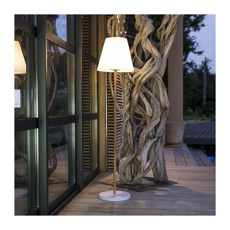 Solar and rechargeable street lamp - LUMISKY - STANDY WOOD SOLAR - H15